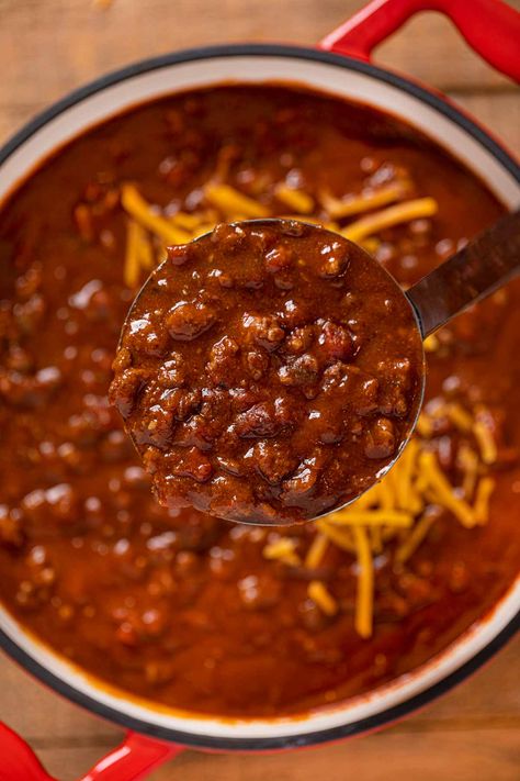 Chili Recipe Stovetop Ground Beef, Texas Chili With Beans, Texas Chilli, Texas Style Chili No Beans, Texas Chili With Stew Meat, Best Texas Chili Recipe, Texas Chili Recipe No Beans, Texas Chilli No Beans, Texas Style Chili Recipes