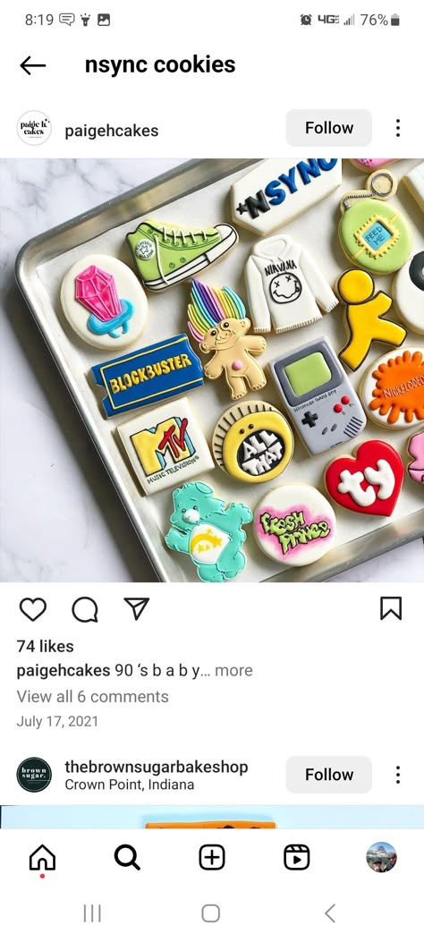 90s Sugar Cookies, 90s Cookies Decorated, 90s Theme Cookies, Y2k Cookies, 90s Cookies, Dessert Business Ideas, Cookie Themes, Homecoming 2024, Decades Party