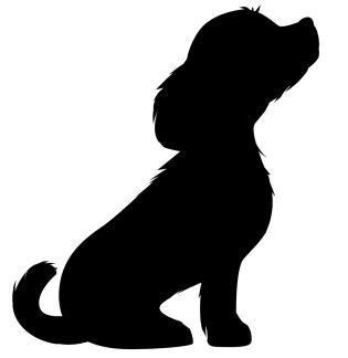 Animal Outline, Dog Quilts, Silhouette Stencil, Wood Dog, Dog Projects, Animal Silhouette, Dog Silhouette, Scroll Saw Patterns, Black Silhouette