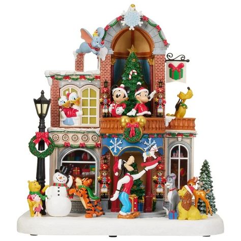 Disney Christmas Village, Disney Village, Disney House, Festive Table Setting, Cozy Christmas Decor, Holiday Songs, Holiday Toys, Winter Village, Christmas Centerpiece