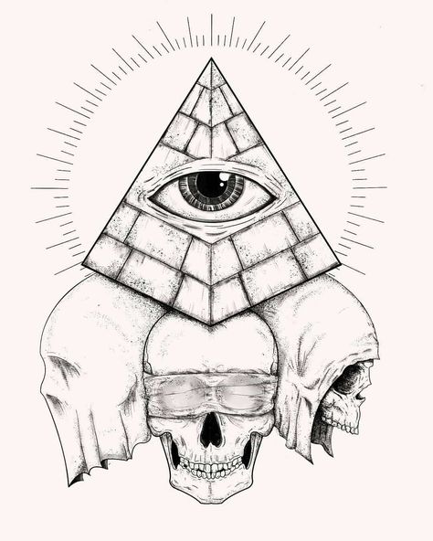 Pyramid Design Art, Pyramid Eye Tattoo Design, All Seeing Eye Drawing, Pyramid Drawing, 3rd Eye Tattoo, Pyramid Tattoo, Third Eye Tattoos, All Seeing Eye Tattoo, Pyramid Eye