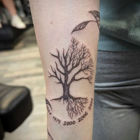 25 Family Tattoo Ideas That Will Melt Your Heart Cute Family Tree Tattoos, Family Tree Tattoo Ideas, Mother Son Tree Of Life Tattoo, Family Tree Tattoos For Women, Mother Daughter Tree Of Life Tattoo, Tree Of Life Tattoo For Women Mom, Family Tree With Birds Tattoo, Elephant Family Tattoo, Tree Sleeve