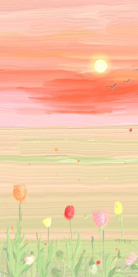 Arte Do Kawaii, Abstract Wallpaper Design, Drawing Wallpaper, Watercolor Wallpaper, Beautiful Landscape Wallpaper, Cute Patterns Wallpaper, Painting Wallpaper, Iphone Background Wallpaper, Kawaii Wallpaper