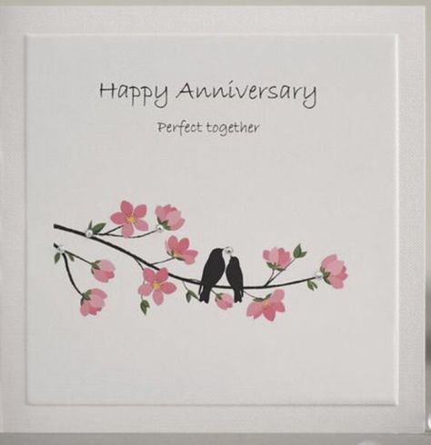 Wedding Anniversary Watercolor Cards, Anniversary Card Watercolor, Happy Anniversary Card, Watercolor Anniversary Cards, Watercolor Anniversary Card, Anna Craft, Watercolor Holiday Cards, Birthday Room Decorations, Teachers Day Card