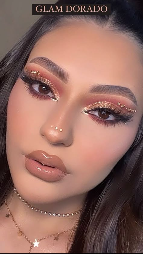 Diana on Reels | TINI · Cupido Romeo Santos Concert Makeup, New Year Eye Makeup, Makeup Looks Glitter, Makeup Aesthetic Ideas, Competition Makeup, Quinceanera Makeup, Makeup Ojos, Concert Makeup, Pink Eye Makeup