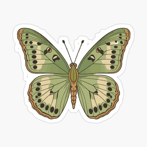 Get my art printed on awesome products. Support me at Redbubble #RBandME: https://www.redbubble.com/i/sticker/dark-green-fritillary-butterfly-by-Atlantico54/161274786.EJUG5?asc=u Green Vintage Stickers, Dark Green Stickers, Stickers Butterflies, Fritillary Butterfly, Green Stickers, Butterfly Stickers, Vintage Stickers, Aesthetic Sticker, Green Sticker