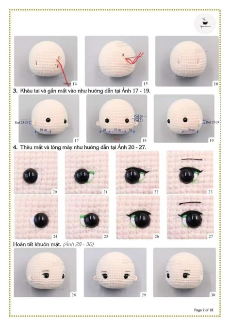 Amigurumi Doll Eyes Tutorial, Amigurumi Doll Hair Free Pattern, Crochet Doll Eyes, Amigurumi Eyes, Easy Amigurumi, Crochet Doll Tutorial, Easy Crochet Animals, Crochet Eyes, Crochet Dolls Free Patterns