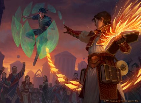 Academic Dispute - Strixhaven MtG Art Magic The Gathering Art, Super Powers Art, Mtg Art, Fantasy Concept Art, Arte Fantasy, Magic Art, Fantasy Inspiration, Philosophers, Dnd Characters