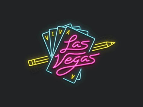 Viva Las Vegas by Cristina Moore | Dribbble Viva Las Vegas Tattoo, Las Vegas Tattoo Ideas, Neon Animation, Las Vegas Design, Las Vegas Aesthetic, Vegas Design, Vegas Aesthetic, Animation Gif, Senior Home Care