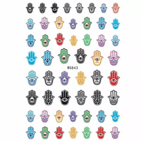 DIY Nail Art Decorations Blue Eye Nail Art Stickers 3D Eye Nail Decals | eBay Hamsa Nails, Stickers For Nails, Nail Art Halloween, Evil Eye Nails, Nail Art Stripes, Eye Nail Art, Geometric Nail Art, Edge Nails, Colorful Nail