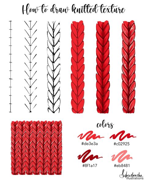 #howtodraw #stepbysteppainting #stepbystepdrawing Texture Tutorial, Procreate Tutorials, Knitted Texture, Free Procreate, Texture Drawing, Procreate Tutorial, Create Drawing, Fashion Design Portfolio, Step By Step Painting