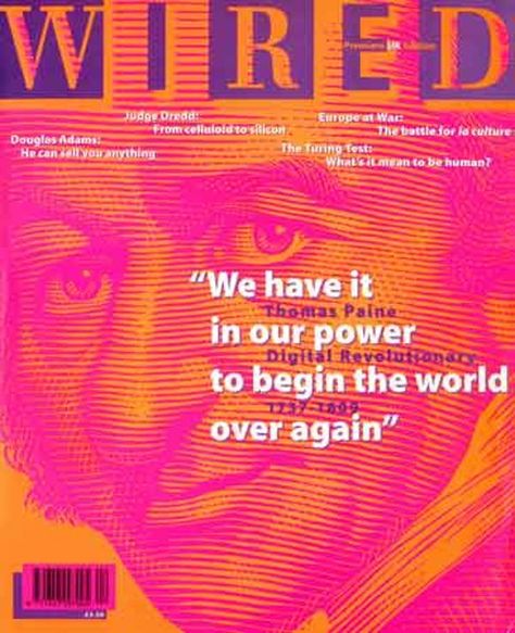 List of the most memorable Wired Magazine covers, featuring the coolest photographs, sexiest celebrity shots, and most innovative designs ever to hit newsstands. These best Wired covers span the entire history of the publication, and provide a good overview of the stories and issues Wired has... Wired Magazine Cover, Nuclear Winter, Pub Design, Wired Magazine, Thomas Paine, Wire Cover, Douglas Adams, Magazine Layout Design, Digital Revolution