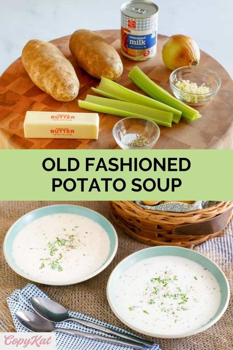 Potato Soup Evaporated Milk, Potato Soup With Evaporated Milk, Soup With Evaporated Milk, Classic Potato Soup Recipe, Recipe With Evaporated Milk, The Best Potato Soup, Old Fashioned Potato Soup, Evaporated Milk Recipes, One Potato