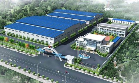 Factory Architecture Industrial Facade, Factory Building Design, Industrial Building Design, Building Front Designs, Minecraft City Buildings, Church Building Design, Factory Architecture, House Outer Design, Steel Structure Buildings