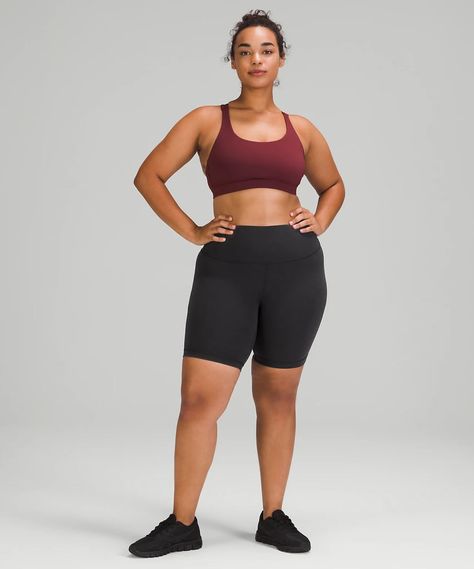 Long Bike Shorts: Lululemon Wunder Train High-Rise Short Lululemon Workout Clothes, Workout Clothes Lululemon, Train Collection, Align Leggings, Lululemon Workout, Wunder Train, Shorts Lululemon, Mid Rise Shorts, Hidden Pocket