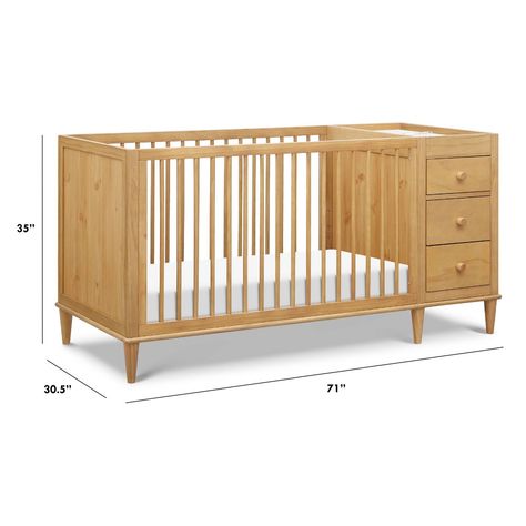 The Marley collection, with its clean lines, mid-century style, and playful legs, is the perfect contemporary centerpiece for any modern nursery. The Marley 3-in-1 Crib and Changer is functional and stylish, designed to grow with baby as it converts from a crib to a toddler bed, and day bed. For extra storage, pair this crib and changer combo with the collection's matching Marley 3-Drawer and 6-Drawer Dressers. Discover Marley's modern charm in this versatile crib and changer combo, offering both style and functionality. The Marley 3-in-1 Convertible Crib and Changer will grow with your little one from baby to toddler and beyond, with its crib, toddler bed, and daybed options. The changer, complete with a changing pad, provides ample space for diaper changes and ample storage for baby esse Crib Changing Table Combo, Bedroom And Nursery Combo, Crib And Changing Table Combo, Davinci Crib, Mid Century Modern Nursery, Delta Children, Toddler Beds, Adjustable Mattress, Swimming Bathing Suits