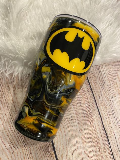 Batman Tumbler, Custom Tumblers, Rubber Rain Boots, Shot Glass, Batman, Tumbler, Cricut, Tableware, Glass