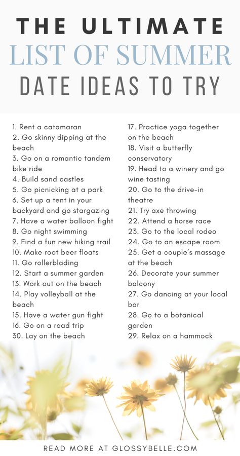 Summer To Do List With Boyfriend, East Date Ideas, Date Ideas Activity, Summer Couple Date Ideas, Date Ideas To Rekindle Relationship, Fun Summer Dates, Country Date Night Ideas, Cute Small Date Ideas, Couples Bucket List Ideas Relationships