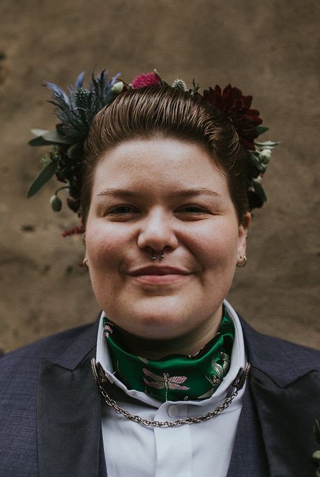 Queer Wedding Outfit, Genderqueer Fashion, Hipster Wedding, Queer Weddings, Wedding Aesthetics, Commitment Issues, Knot Tying, Rock N Roll Bride, Dearly Beloved