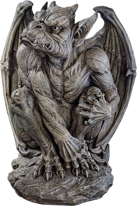 Gargoyle Sculpture, The Sentry, Gothic Gargoyles, Weather Stones, Medieval Decor, Decor Statue, Outdoor Statues, Design Toscano, Gothic Decor