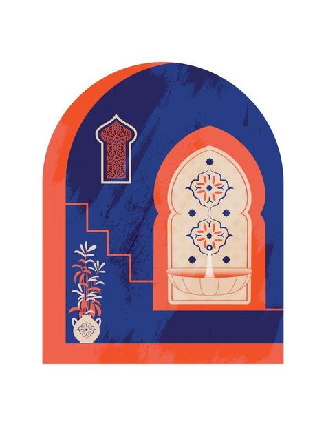 Modern and minimalist Boho design. Moroccan scene. A Moroccan doors, windows and traditional craftsmanship. Terracotta background. Vector illustration. Boho Art Painting, Moroccan Doors, Furniture Design Sketches, Magazine Pictures, Boho Design, Arabian Nights, Boho Designs, Boho Art, Design Sketch