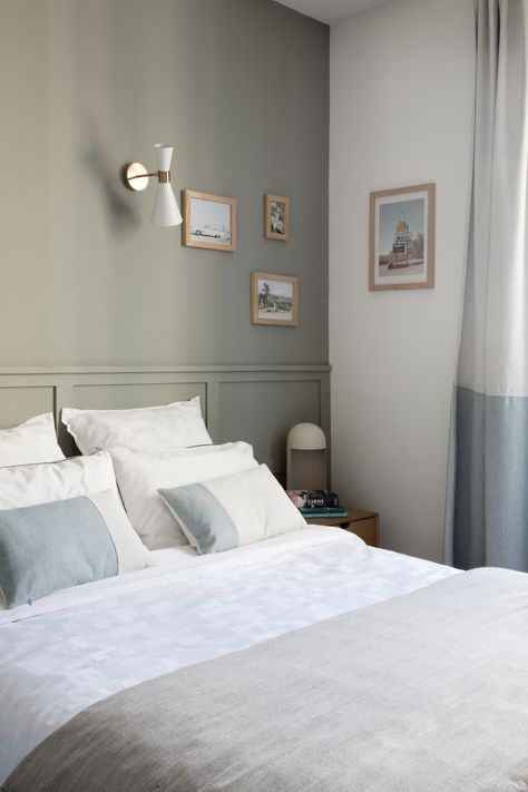 Farrow and Ball Pigeon - 6 Examples to Inspire You in 2022 Farrow And Ball Pigeon, Farrow And Ball Bedroom, Paint Sample, Sample Board, Wooden Wall Panels, Farrow And Ball, Living Room Ceiling, Bedroom Paint, Bedroom Green