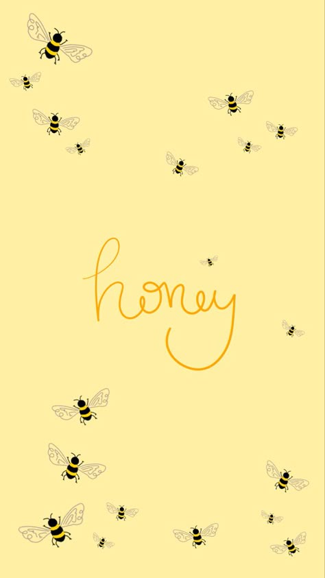 Cute Bees Wallpaper, Yellow Bee Aesthetic Wallpaper, Cartoon Bee Wallpaper, Honeybee Wallpaper Iphone, Aesthetic Honey Pictures, Bumble Bee Wallpaper Iphone, Honeybee Aesthetic Wallpaper, Sunflower And Bee Wallpaper, Bee Astethic Wallpaper