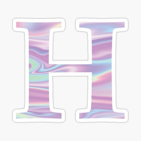 Millions of unique designs by independent artists. Find your thing. H Aesthetic Letter, H Aesthetic, Laptop Stickers Disney, Aesthetic Letter, H Letter, Cool Illusions, Preppy Stickers, Hacker Wallpaper, Cute Laptop Stickers