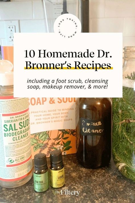 Explore 10 non toxic recipes using Dr. Bronner’s products to enhance your home and self care routine. These recipes include everything from natural body care solutions to effective home cleaning tips. Embrace a healthier lifestyle with Dr. Bronner’s and discover new ways to incorporate these versatile, non toxic recipes into your daily routine. Dr Bronners Body Wash, Dr Bronners Recipes, Dr Bronners Soap, Diy Self Care, Natural Soaps Recipes, Organic Body Scrub, Home Cleaning Tips, Dr Bronners, Organic Body Wash