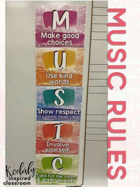 Music Classroom Rules, Music Room Rules, Watercolor Music, Elementary Music Room, Room Rules, Music Bulletin Boards, Room Watercolor, Music Classroom Decor, Posters Music