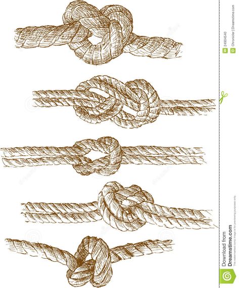 Rope Drawing, Knot Tattoo, Hand Drawing Reference, 5 Min Crafts, Rope Knots, Art Prompts, Vector Drawing, Art Clipart, Epic Art