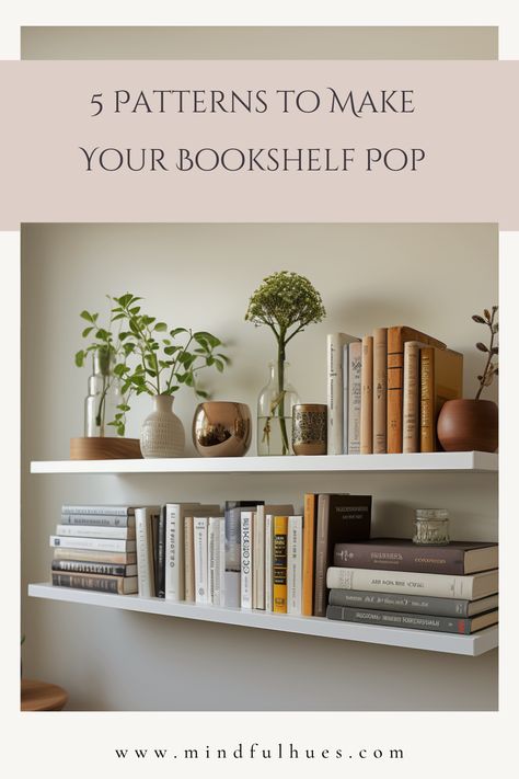 Floating Bookshelf, Bookshelf Styling, Home Styling, Home Decor Low Bookshelf Decor, Bookshelf Focal Point, Crystals On Bookshelf, Wood Artwork Bookshelf, Bookshelf Figurines, Bookcase Arrangements, Bookshelf Accessories, Symmetrical Balance, Low Bookshelves