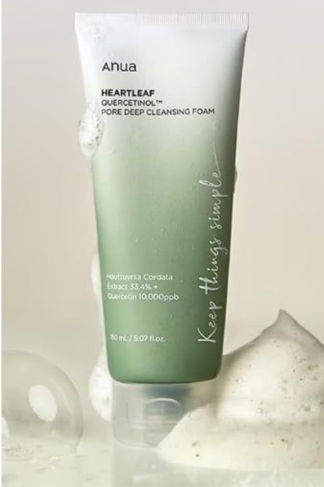 Revitalize your skincare routine with Anua Heartleaf Quercetinol Pore Deep Cleansing Foam! Immerse yourself in the gentle exfoliation of 0.5% salicylic acid, effectively clearing impurities while soothing and calming your skin. Infused with triple hyaluronic acid, this cleanser refreshes and hydrates for a radiant complexion. Elevate your cleansing game – click to unveil a pore-deep clean! 🌿💦 #KBeauty #CleansingFoam #HealthySkin Glycerin Face, Double Cleansing, Gentle Exfoliator, Deep Clean, Blackhead Remover, Deep Cleansing, Salicylic Acid, Korean Skincare, Care Routine