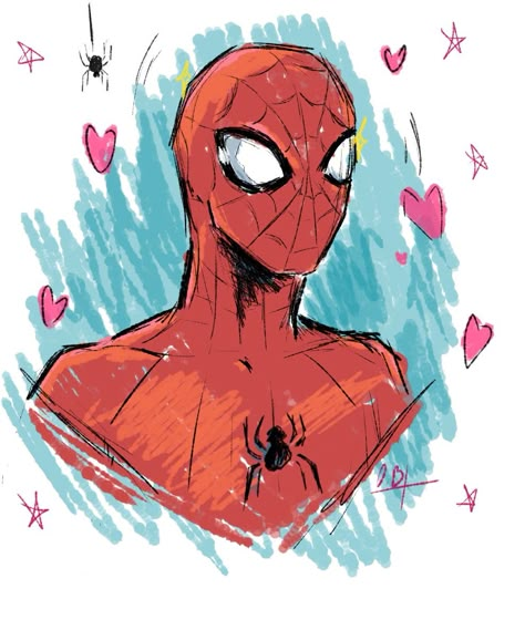 Spiderman Love Drawing, Spiderman Drawings, Spider Man Fanart, Yeon Skylar, Spiderman Painting, Spiderman Fanart, Spiderman Drawing, Spiderman Art Sketch, Spider Art