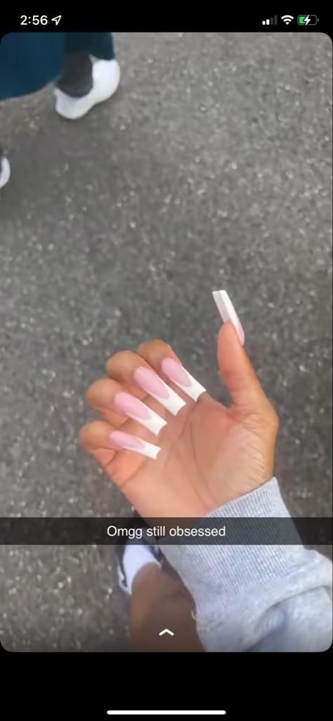 French Tip Long Acrylic Nails Square, French Nail Designs Long, Long Square Acrylic French Tip Nails, Baddie French Tip Nails Long, Square Long French Tip Nails, French Tip Acrylic Nails Birthday, Long Frenchies Nails, Long Acrylic Nails Square Ideas Design, Long Square French Tip Acrylic Nails