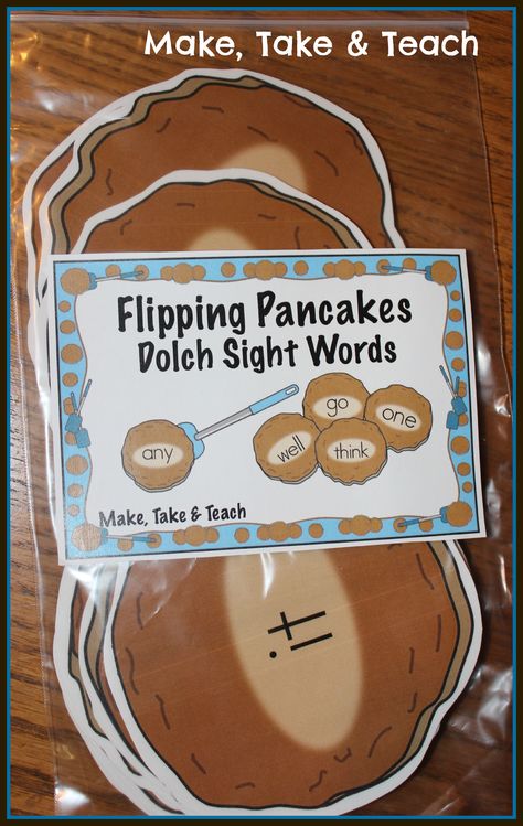 Flipping Pancakes! - Make Take & Teach Pancake Activities, Blend Sounds, Literacy Centres, Sight Word Spelling, Kindergarten Language Arts, Red Words, Reading Games, Center Activities, Small Group Instruction