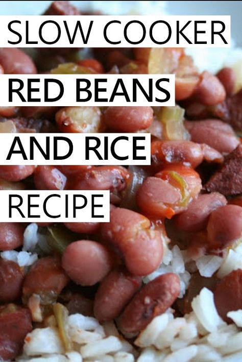 Healthy Red Beans And Rice Crockpot, Crockpot Beans And Rice Recipes, Dry Red Beans And Rice Crockpot, Cranberry Beans In Crockpot, Red Beans And Rice Crockpot Easy, Red Beans And Rice Recipe Easy Crock Pot, Crockpot Red Beans And Rice With Chicken, Red Beans Crockpot Recipes, Rice And Beans In Crockpot