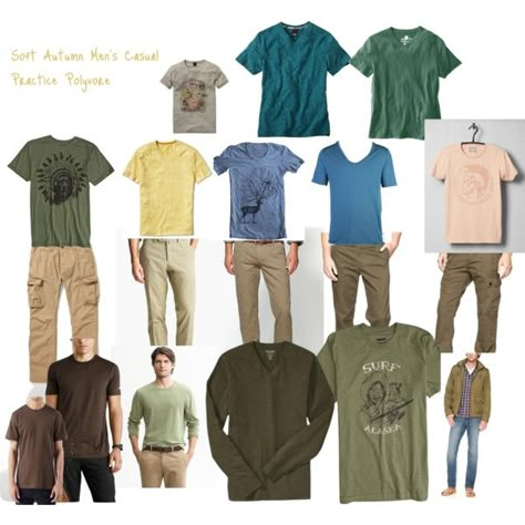 "Soft Autumn Men's Casual Practice" by julializz on Polyvore Soft Autumn Color Palette Outfits Men, Soft Autumn Men Outfit, Soft Autumn Outfits Men, Soft Autumn Men, Druid Aesthetic, Soft Autumn Colors, Men's Capsule Wardrobe, Soft Autumn Color Palette, Soft Summer Palette