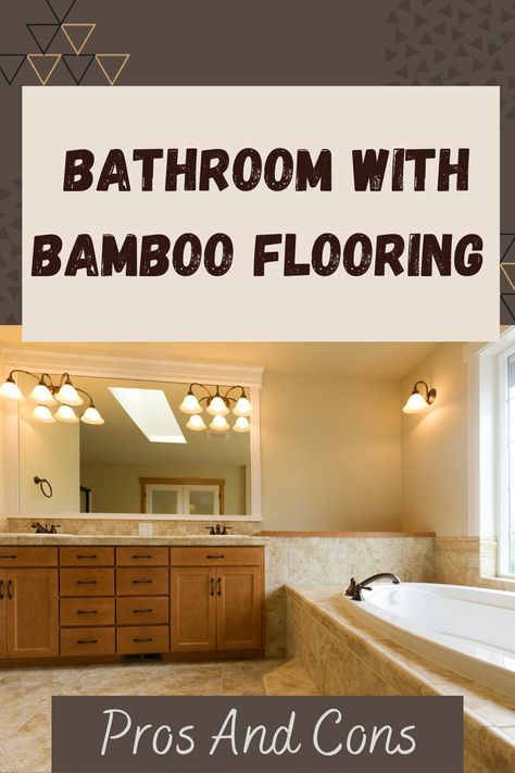 There are pros and cons to installing bamboo flooring in the bathroom. Here's what you need to know before making a decision. Bamboo Floor Bathroom, Bamboo Bathroom Ideas, Bamboo Flooring Bathroom, Wooden Bathmat, Bamboo Bath Mat, Eco Bathroom, Types Of Hardwood Floors, Bamboo Bath Mats, Bamboo Wood Flooring