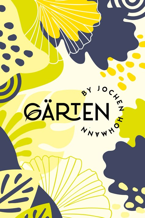 This colorful Florist Brand Identity Design was developed for Jochen Hohmann, Gardener, florist and landscape designer for individual natural places, turning your gardens into a whole year experience. Garden Company Logo, Graphic Design Plants, Plant Shop Branding, Plants Graphic Design, Gardening Branding, Plants Branding, Cr Logo Design, Botanical Graphic Design, Fancy Garden Party