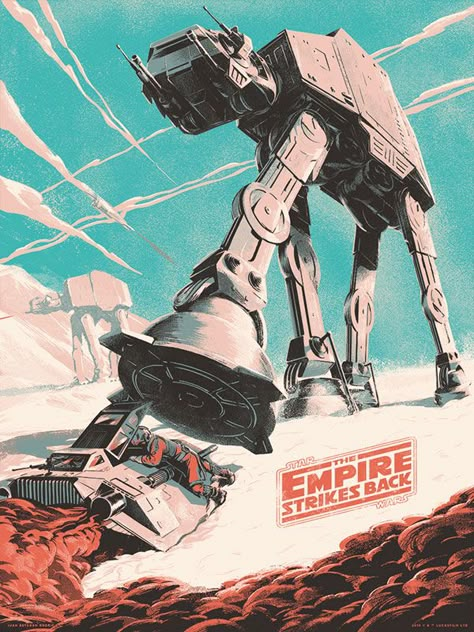 Star Wars Poster (The Empire Strikes Back) Star Wars Illustration, Space Ghost, Screen Print Poster, Star Wars Trilogy, Empire Strikes Back, Star Wars Wallpaper, Star Wars Artwork, Star Wars Pictures, The Empire Strikes Back