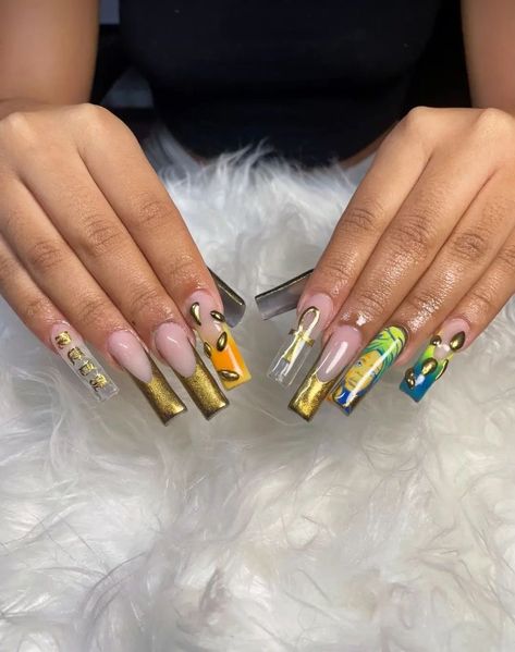 @myamariixo French Manicure Acrylic Nails, Erykah Badu, Long Square Acrylic Nails, Square Acrylic Nails, Dream Nails, My Nails, Nail Games, French Manicure, Pretty Makeup