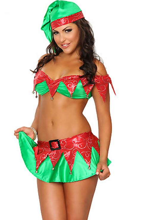 25 "Sexy" Christmas Lingerie Looks That Really Go There  - Cosmopolitan.com Diy Elf Costume Women, Elf Costume Women, Diy Elf Costume, Toy Soldier Costume, Elf Costumes, Diy Elf, Christmas Elf Outfit, Christmas Elf Costume, Holiday Lingerie