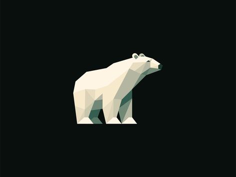 Geometric Polar Bear Logo by Lucian Radu on Dribbble Polar Bear Logo, Change Images, Geometric Bear, Bear Logo, Change Image, Art Director, Polar Bear, Cyberpunk, The Good Place