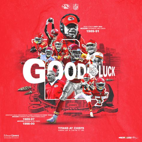 Good Luck Chiefs on Behance Sports Design Ideas, Strength And Conditioning Coach, Football Photography, Sports Design Inspiration, Sport Banner, Sport Poster Design, Sports Graphics, Sports Graphic Design, Paper Background Texture