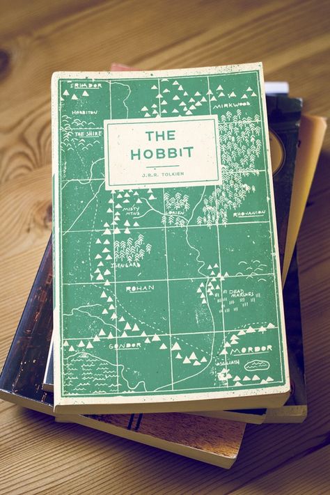 This is a pretty sweet cover. Especially since Bilbo loves maps. The Hobbit Book, Tolkien Book Covers, The Hobbit Book Cover, Hobbit Book, Middle Earth Books, Logo Typo, Graphic Design Collection, Ex Libris, Design Graphique