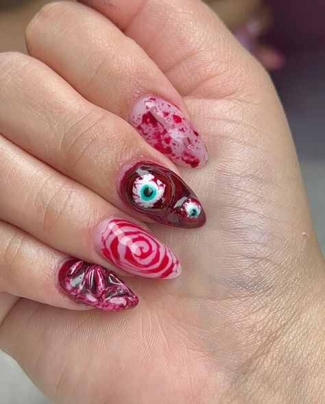 your techs gory halloween set 🩸🪚👁️ inspo : @dynails_might #batonrougenailtech #nails #nailinspo #explore #explorepage #donebyhai #nailinspo2024 #225nailtech #2024nails #nailsofinstagram #nails #nailstagram #nailsnailsnails #nailsoftheday #nailinspiration #birthdaynails #naildesigns #summernails #summernails2024 #fallnails🍁🍂 #fall #fallnails #fallnaildesigns #fallnailinspo #halloweennails #gorynails #bloodyhalloweennails #halloweennailsbloodynails #redhalloweennails Gory Nails, Birthday Nails, Fall Nail Designs, Nail Tech, Halloween Nails, Nails Inspiration, Nail Inspo, Summer Nails, Nail Designs