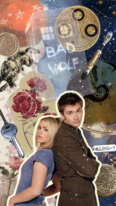 partners in time (and space) ⏳💫 #doctorwho #doctorwhoaesthetic #tenrose #timepetals #space The Doctor Wallpaper, Rose Tyler And The Doctor, Tyler Wallpaper, Doctor Who Rose Tyler, Doctor Wallpaper, Doctor Who Rose, Rose And The Doctor, Doctor Who Tv, Billie Piper