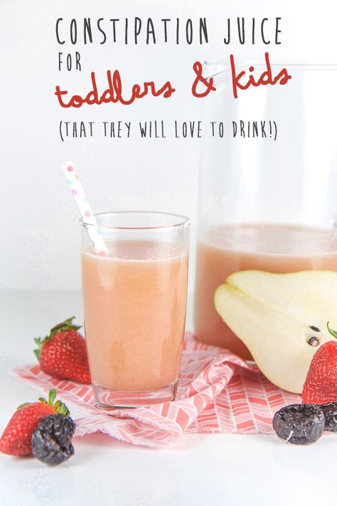 Constipation Smoothie, Kids Constipation, Fiber Smoothie, Natural Constipation Remedies, Toddler Smoothies, Constipation Remedies, Toddler Recipes, Constipation Relief, Smoothies For Kids