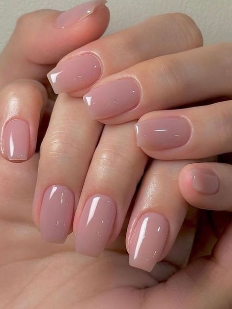 Nailart Designs Elegant, Nude Nail Ideas, Ombre Gel Nails, Neutral Nail Color, Nailart Designs, Nails Inspo Aesthetic, Pink Nail Colors, Pink Gel Nails, Elegant Nail Art